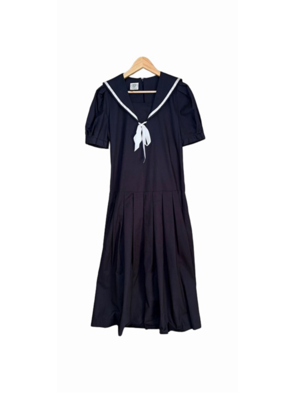 Laura Ashley Vintage Sailor Dress Navy Blue Size 6 - Picture 2 of 12